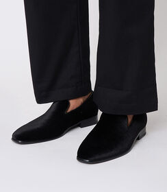 Mocassini in velluto eleganti neri, Valerio 1966, 26U6T4315VLNERO040, 002 preview