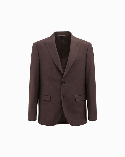 Giacca testa di moro chiusura a due bottoni, DK BROWN