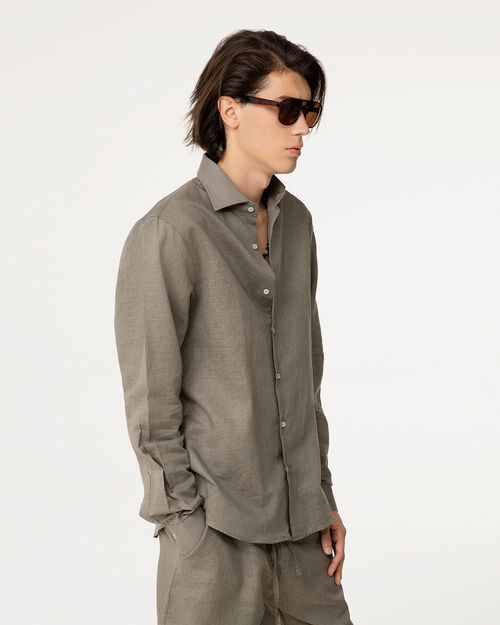 Camicia lino militare senza tempo, ARMY