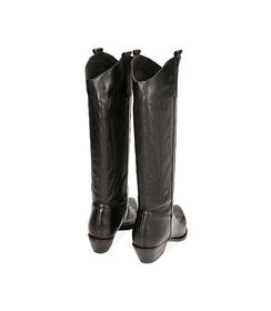 Stivali texani in pelle nera, tacco 5,5 cm, Valerio 1966, 21B8T4103PENERO035, 003 preview