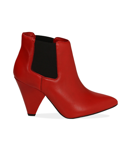 Chelsea boots rossi in pelle di vitello , Valerio 1966, 12D6T3910VIROSS035, 001