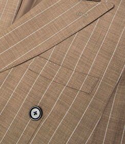 Completo giacca marrone-beige a righe sottili, Valerio 1966, 2786T1001TSMABE42, 003 preview