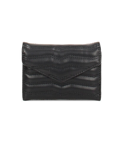 Portafogli da donna nero compatto, Valerio 1966, 2351T3614EPNEROUNI, 001