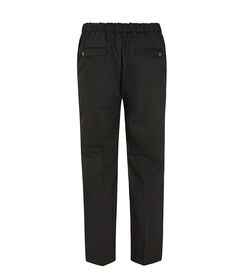 Pantaloni neri con cordoncino in vita, Valerio 1966, 27N9T6051TSNERO42, 002 preview