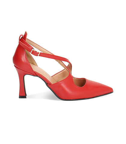 Décolleté rosse stile ballet, tacco 7 cm, Valerio 1966, 24M8T0078EPROSS035, 001