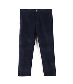 Pantaloni da uomo in velluto blu, Valerio 1966, 26J3T2510VLBLUE44, 001 preview