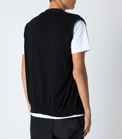 Gilet da uomo in cotone nero, Valerio 1966, 25U4T4207CONEROI, 002