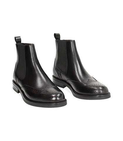 Beatles con impunture oxford in pelle nera, Valerio 1966, 24N4T6509PENERO039, 002