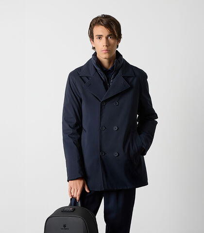 Giubbino imbottito blu da uomo, Valerio 1966, 2685T2518TSBLUEI, 001
