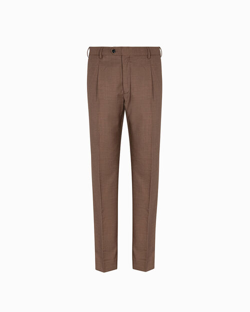 Completo pantalone marrone elegante, BROWN