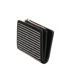 Portafoglio in microfibra nero con strass argento, Valerio 1966, 2451T4041MPNEARUNI, 002 preview