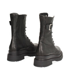 Anfibi in vera pelle nera con suola carrarmato, Valerio 1966, 2610T0504PANERO035, 004 preview