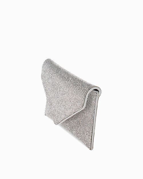 BORSA POCHETTE LAMINATO PIETRE ARGE, SILVER