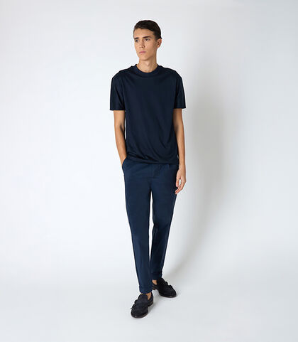 Pantalone da uomo con pinces blu, Valerio 1966, 25N8T5012TSBLUE42, 001