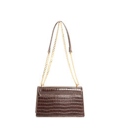 Borsa a tracolla da donna con stampa cocco marrone, Valerio 1966, 2551T6393CCMARRUNI, 004 preview