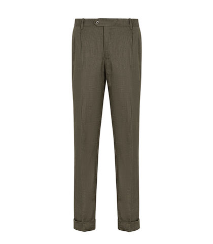 Completo pantalone militare in lino, Valerio 1966, 2784T7070LNMILI42, 001