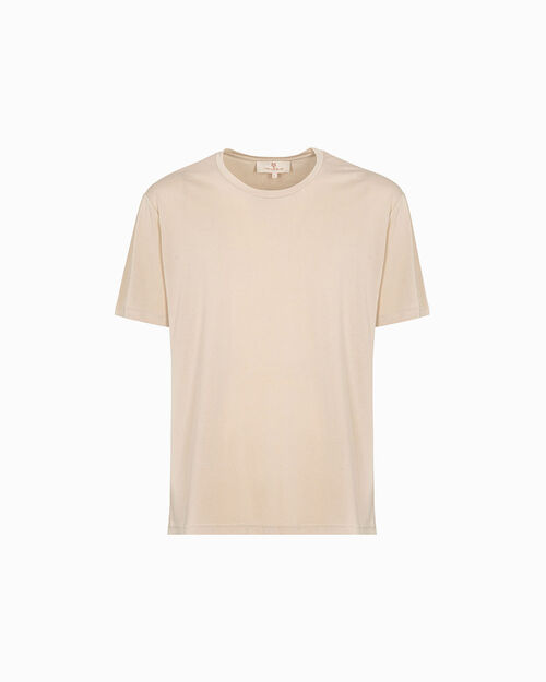 T-shirt panna essenziale classica, WHITE