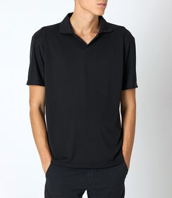 T-shirt uomo con colletto nera, Valerio 1966, 25N8T0043TSNEROI, 001 preview