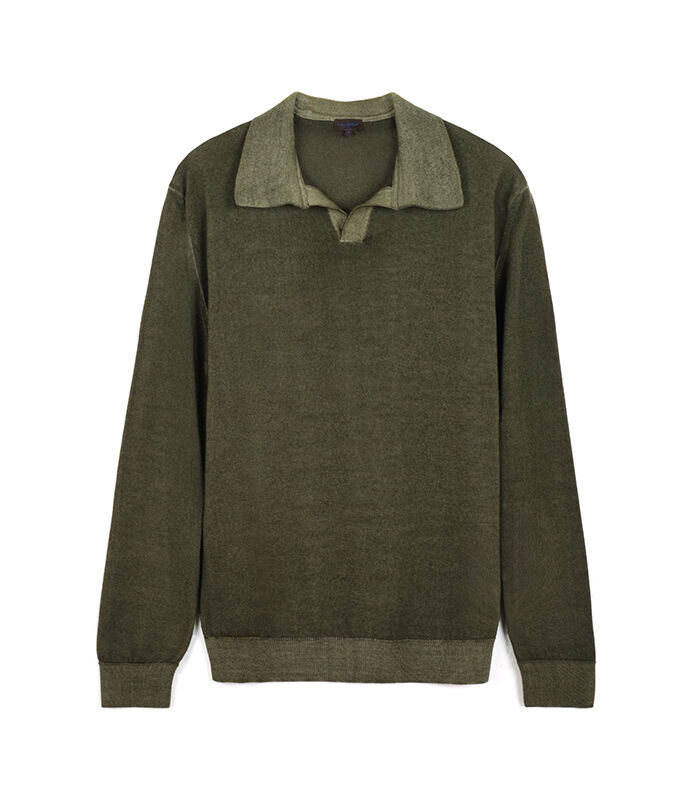 Maglione verde da uomo in tessuto, Valerio 1966, 26J2T0021TSVERDI