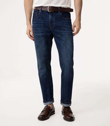 Pantaloni jeans con orlo risvoltato, Valerio 1966, 27J3T0635TSJEAN42, 002