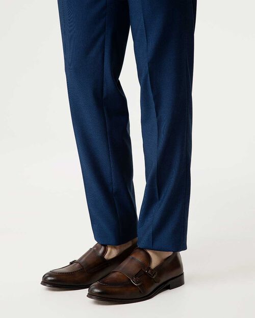 Mocassino cognac doppia fibbia, COGNAC