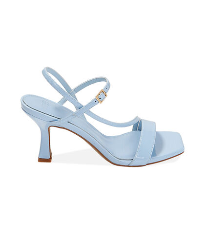 Sandali celesti in vernice , tacco 7,5 cm, Valerio 1966, 2121T6485VECELE035, 001