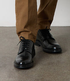 Elegante allacciato in pelle nera, Valerio 1966, 26N4T6501APNERO040, 002 preview