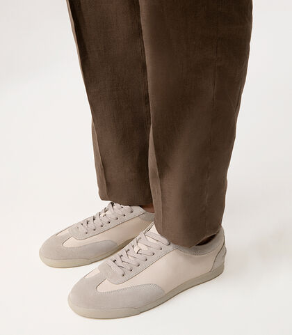 Sneakers beige in camoscio, Valerio 1966, 2777T0504CMBEIG039, 002