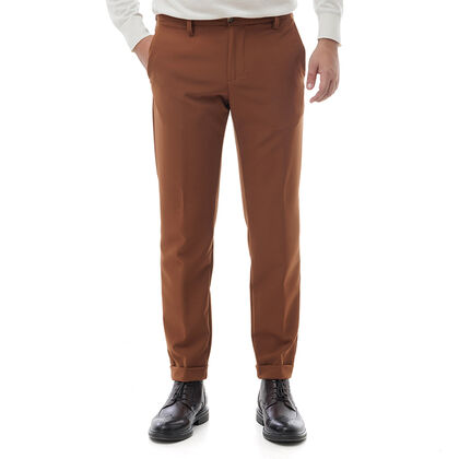 Pantalone marrone con piega inglese, Valerio 1966, 24N9T5229TSMARR42, 001