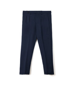 Pantaloni blu con pence da uomo, Valerio 1966, 26N9T1994TSBLUE42, 005 preview