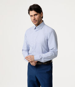 Camicia celeste con righe verticali, Valerio 1966, 27Z3T0024COCELE41, 002 preview