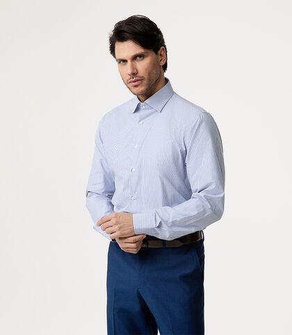 Camicia celeste con righe verticali, Valerio 1966, 27Z3T0024COCELE38, 002