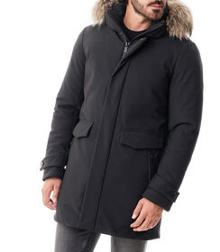 Piumino con cappuccio nero , Valerio 1966, 2085T0614TSNERO3XL, 001 preview