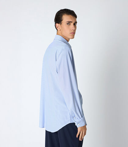 Camicia uomo blu-bianco, Valerio 1966, 25R1T2411TSBLBI42, 002