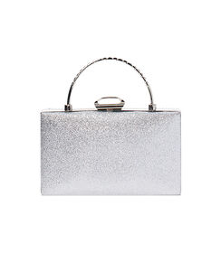 Clutch da donna argento in laminato con pietre, Valerio 1966, 2551T9978LPARGEUNI, 004 preview