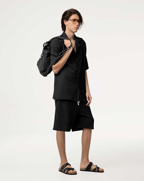 Coordinato estivo nero casual, BLACK