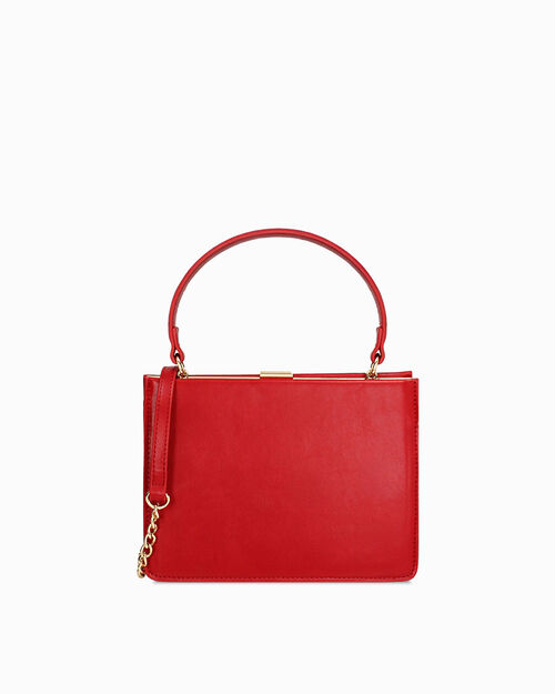 Mini bag donna rossa con manico, RED