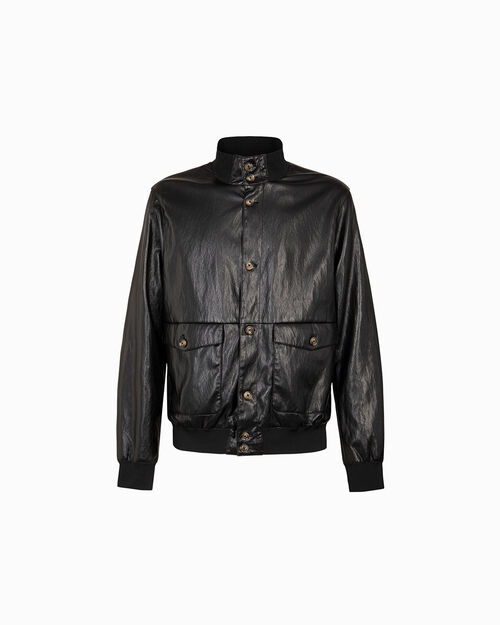 Giubbino nero con dettagli dorati, BLACK