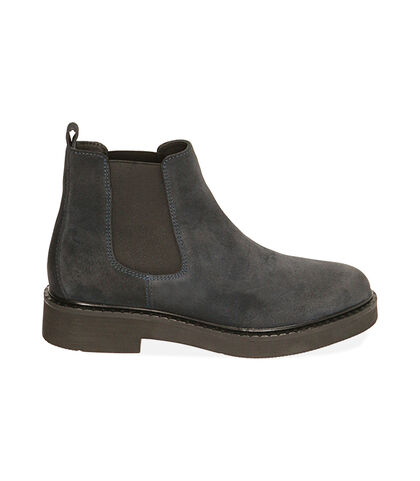 Chelsea boots blu in camoscio , Valerio 1966, 2077T5807CMBLUE039, 001