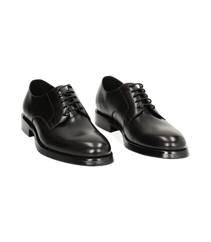 Stringate nere in pelle, Valerio 1966, 24U6T2290PENERO039, 002