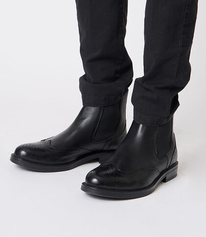 Beatles da uomo in pelle nera, Valerio 1966, 26N4T6509PENERO039, 002