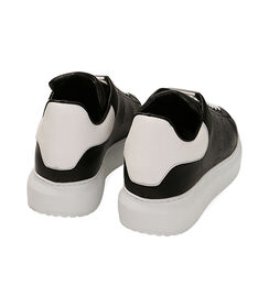 Sneakers nero/bianco in pelle, Valerio 1966, 2199T7603PENEBI040, 003 preview