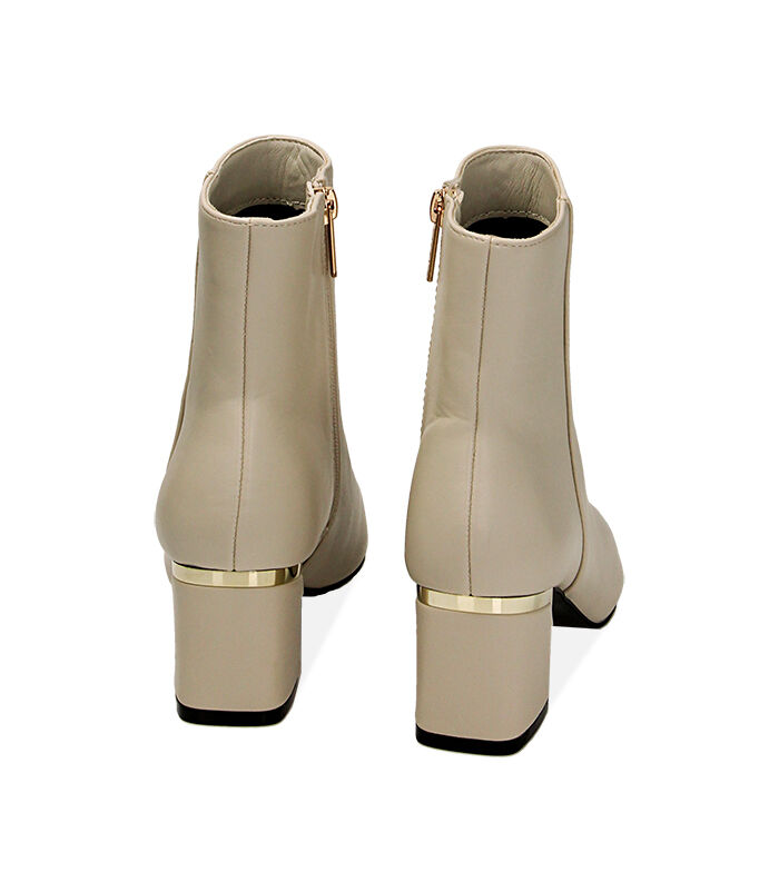 Stivaletti panna tacco 6 5 cm