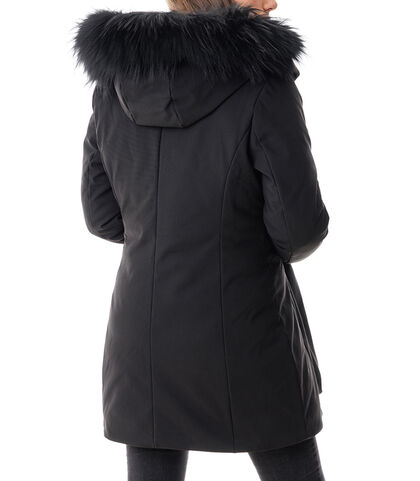 Piumino nero con cappuccio , Valerio 1966, 2085T0010TSNERO3XL, 002