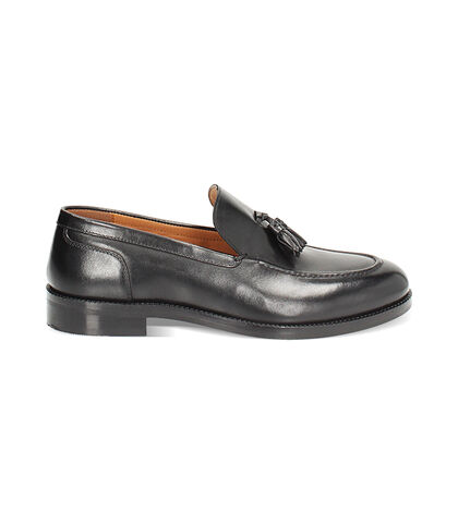 Mocassino da uomo in pelle nero, Valerio 1966, 2514T1740PENERO039, 001