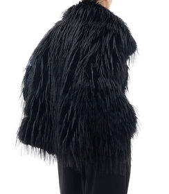 Cappotto nero corto in pelo sintetico, Valerio 1966, 24B4T1301FUNEROM, 002 preview