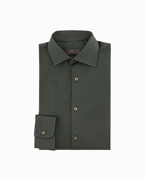 Camicia verde in cotone, GREEN