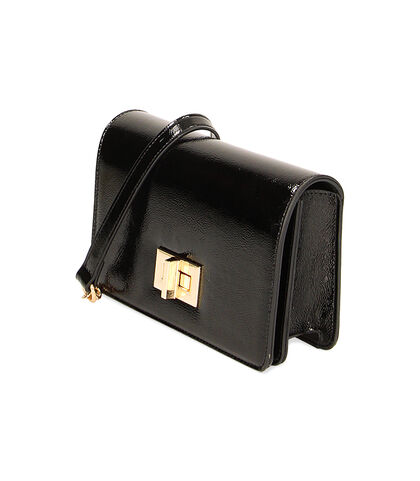 Mini-bag nera in naplak, Valerio 1966, 2251T2947NPNEROUNI, 002