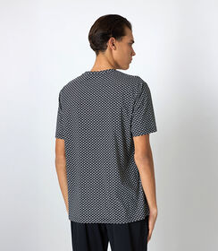 T-shirt da uomo stretch bianco-nero, Valerio 1966, 25R1T2412TSBINE48, 002 preview