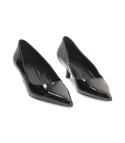 Décolleté nera in vernice con tacco di 4,5 cm, Valerio 1966, 2621T9002VENERO035, 002